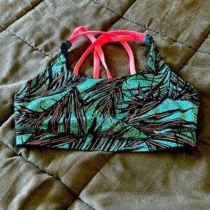 Lululemon Energy Sports Bra Mini Palm Lace Tofino